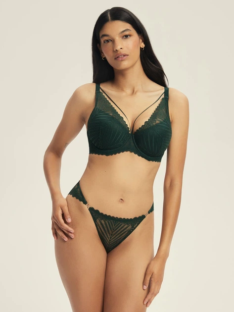 Бюстгальтер Push-up з кісточками мереживний Esotiq Onika 44220-67X 70C Зелений (5903972666715) - зображення 6
