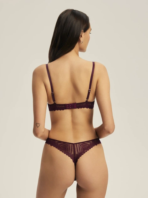 Бюстгальтер Push-up з кісточками мереживний Esotiq Onika 44220-93X 75C Бордовий (5903972666852) - зображення 4
