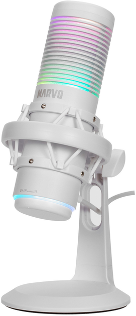 Mikrofon Marvo Blast 60 RGB USB Type-C White (MIC-07 WH) - obraz 4