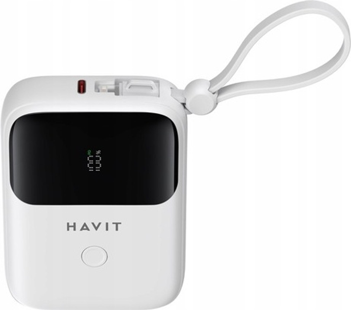 Powerbank Havit PB5215 10000mAh 22.5W White (6939119067298) - obraz 2