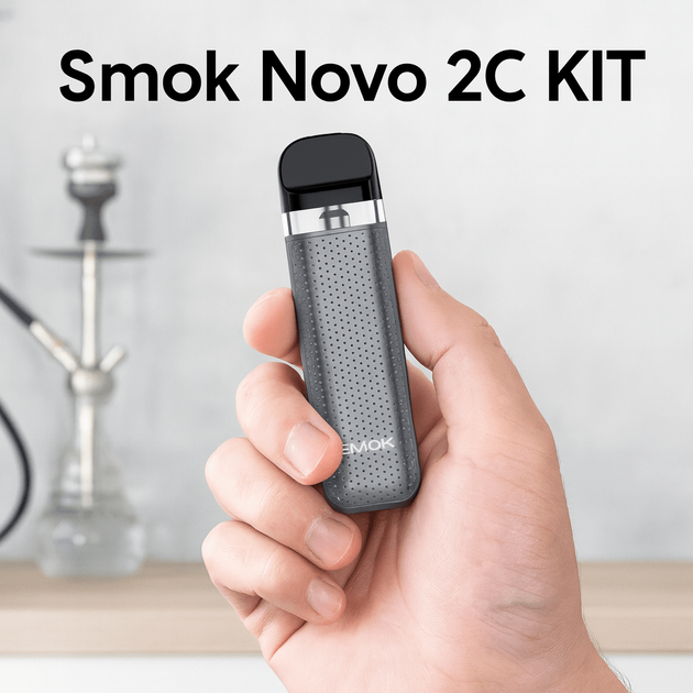 POD-система Smok 800 мАч Novo 2C серая (Grey) могоразовая, светодиодный индикатор заряда - изображение 2