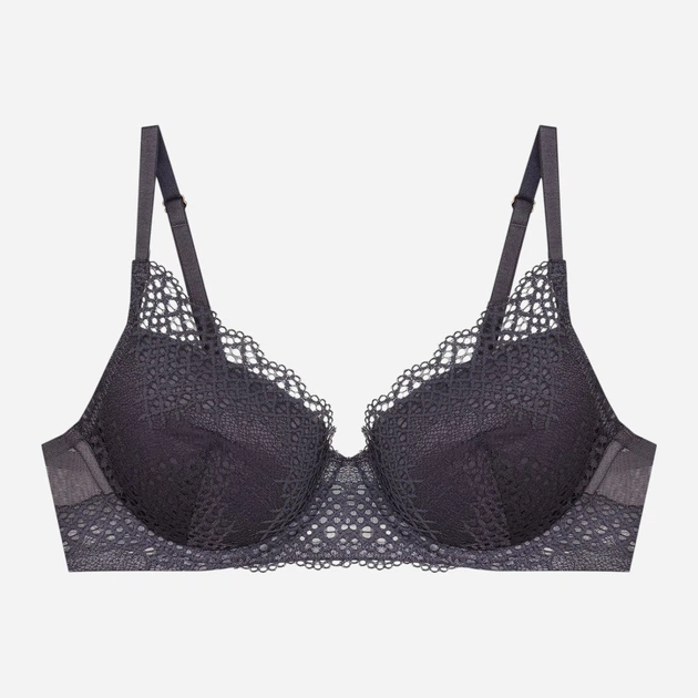 Бюстгальтер Push-up з кісточками мереживний Esotiq Caris 43656-90X 80D Сірий (5903972640326) - зображення 5