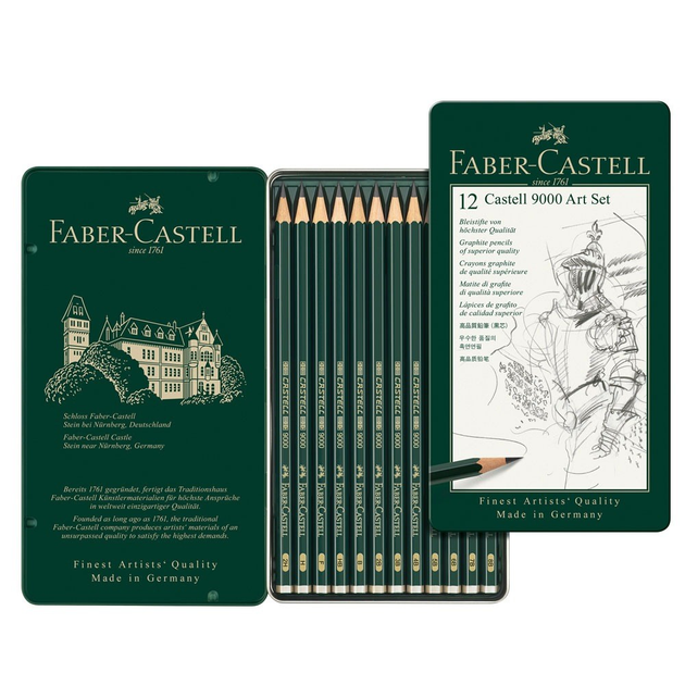 Zestaw ołówków grafitowych Faber-Castell 9000 12 szt (4005401190653) - obraz 2