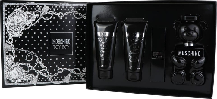 Zestaw męski Moschino Toy Boy Woda perfumowana 100 ml + Miniaturka Woda perfumowana 10 ml + Balsam po goleniu 100 ml + Żel pod prysznic 100 ml (8011003903351) - obraz 3