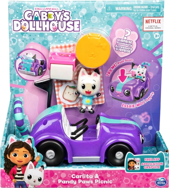 Zestaw do zabawy Spin Master Gabby’s Dollhouse Carlita and Pandy Paws Picnic (0778988374665) (955555913302400) - Outlet - obraz 1