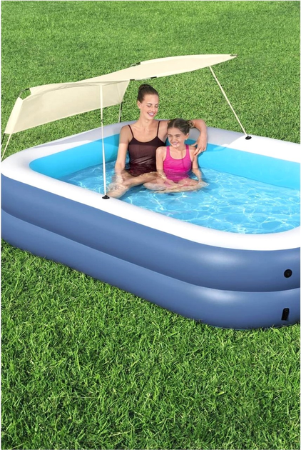 Nadmuchiwany basen Bestway Family z daszkiem 254 x 178 x 140 cm (6941607352199) (955555910716024) - Outlet - obraz 6