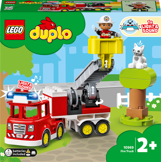 Zestaw klocków LEGO DUPLO Town Wóz strażacki 21 elementów (10969) (955555913964639) - Outlet - obraz 1
