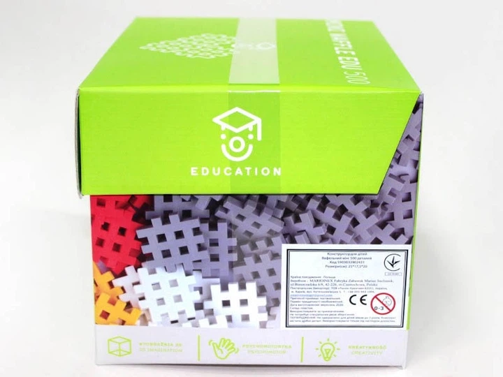 Klocki konstrukcyjne Marioinex Mini Wafle EDU 500 elementów (5903033902431) (955555909849380) - Outlet - obraz 3