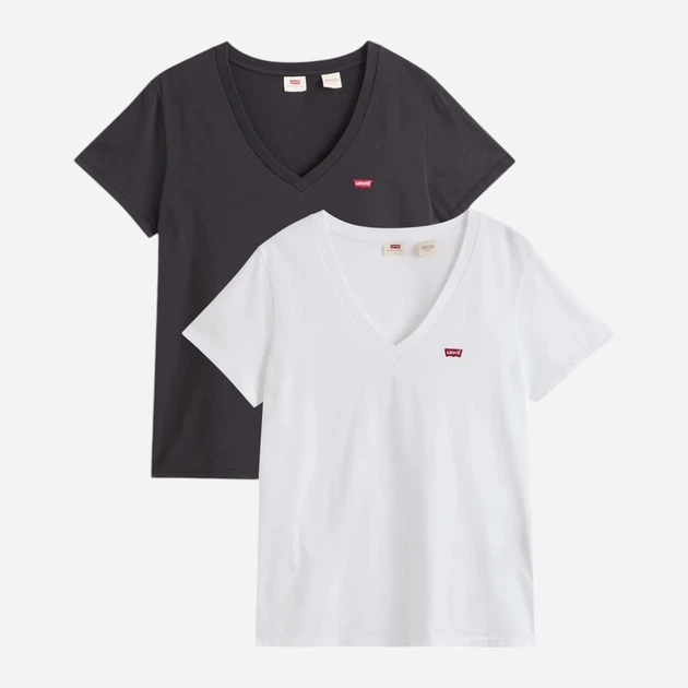 Zestaw koszulek damskich Levi's A3624-0000 M 2 szt. Czarny/Biały (955555910670676) - Outlet - obraz 1