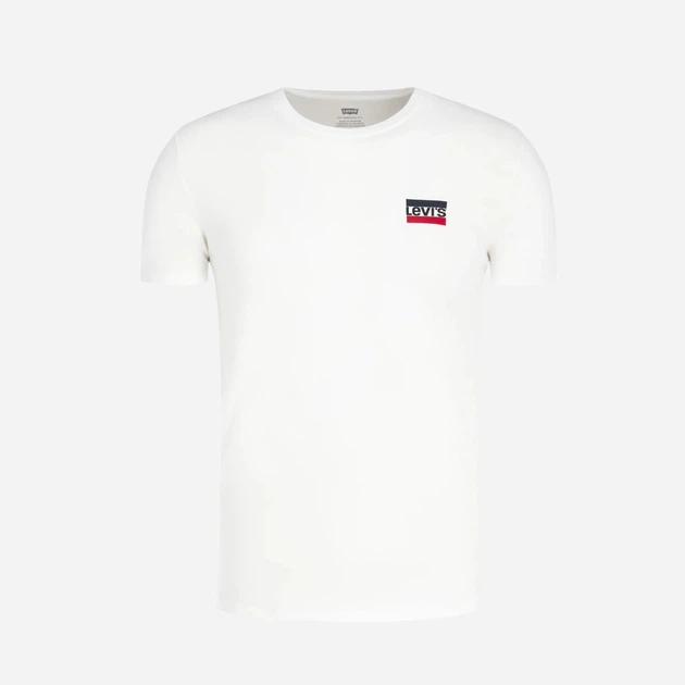 Набір футболок бавовняних довгих чоловічих Levi's Crewneck Graphic 79681-0000 M 2 шт Білий/Чорний (5400816407010) (955555910883519) - Уцінка - зображення 7