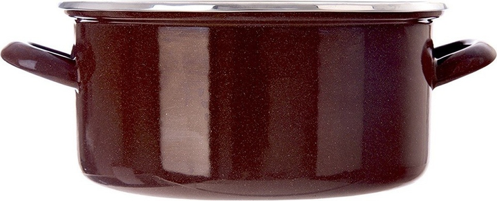 Каструля емальована Orion Brown Коричнева 4 л (8592381204839) - зображення 2