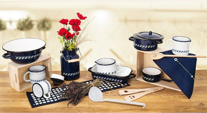 Garnek Orion Modrobila emaliowany Niebieski 600 ml (8592381166687) - obraz 2