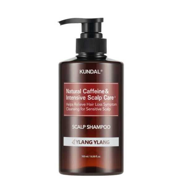 Шампунь против выпадения волос "Иланг-Иланг" Kundal Natural Caffeine & Intensive Scalp Care Shampoo Ylang-Ylang, 500 мл - Фото 1 Шампунь против выпадения волос "Иланг-Иланг" Kundal Natural Caffeine & Intensive Scalp Care Shampoo Ylang-Ylang, 500 мл - изображение 1