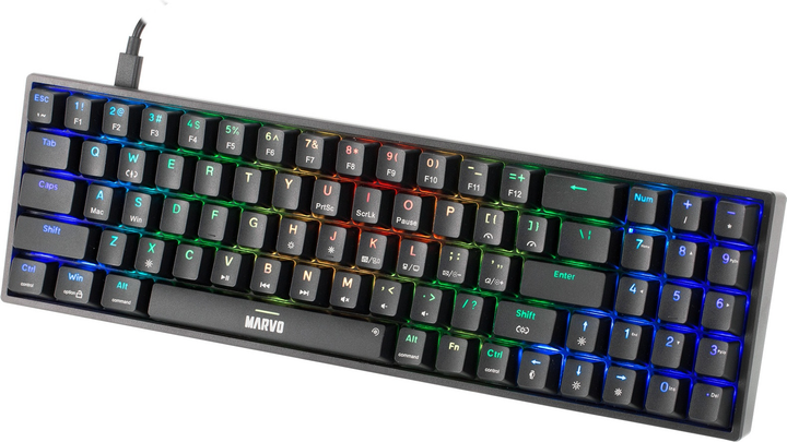 Klawiatura przewodowa Marvo KG956 Shogo 78 USB Black (6932391935835) - obraz 6