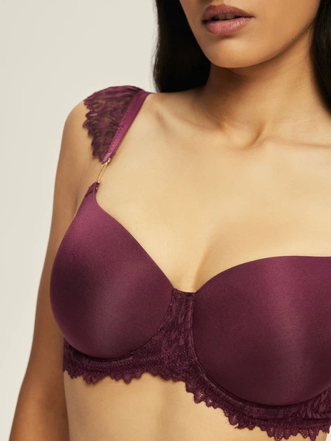 Бюстгальтер Push-up з кісточками Esotiq Ofiel 44215-93X 70F Бордовий (5903972665695) - зображення 5