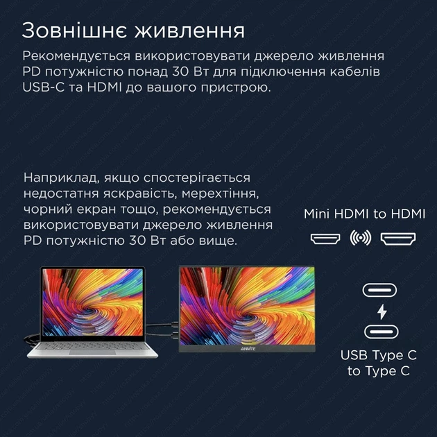 Монитор портативный Anmite 16" A160W03 - Фото 8 Монитор портативный Anmite 16" A160W03 - изображение 8