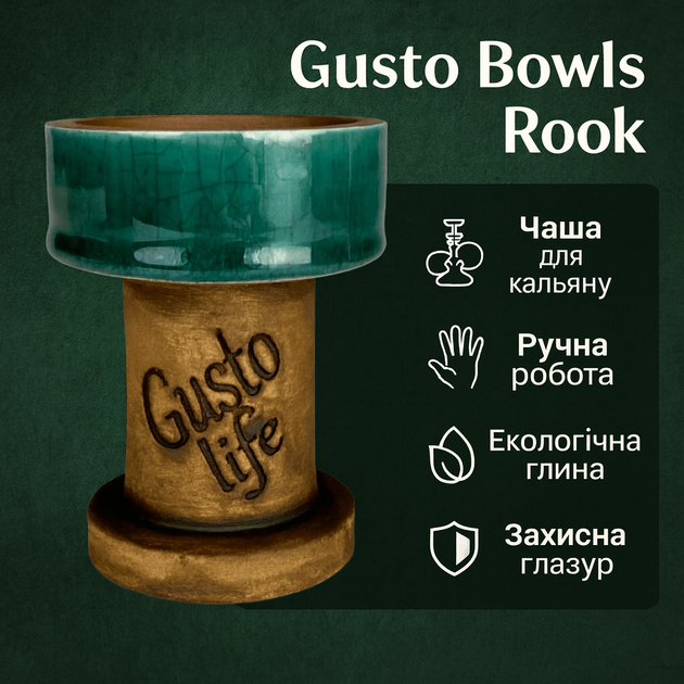 Чаша Gusto Bowls Rook Green 9 см глазурь ручная работа классика - изображение 2