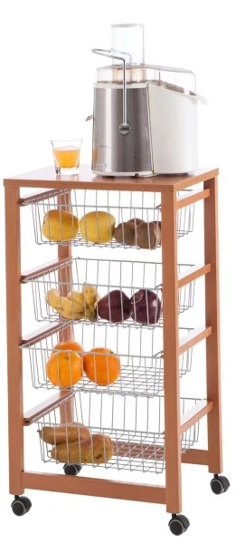 Wózek do kuchni Arredamenti Gingerone brązowy 83 x 46 cm (4003368188645) - obraz 2