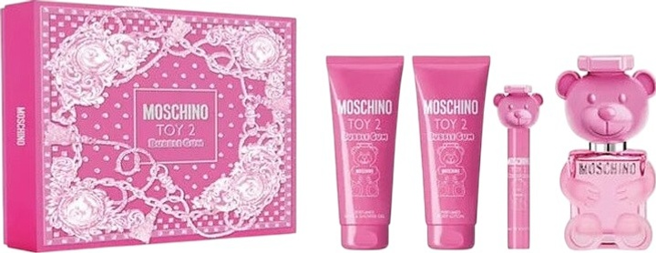 Набір для жінок Moschino Toy 2 Bubble Gum Туалетна вода 100 мл + Мініатюра Туалетна вода 10 мл + Лосьйон для тіла 100 мл + Гель для душу 100 мл (8011003903337) - зображення 1