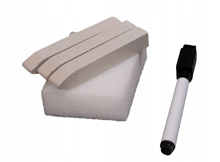 Дошка для крейди двостороння з рахівницею, годинником, полицею, персикового кольору, 30 x 56 x 90 см (5905325439403) - зображення 9