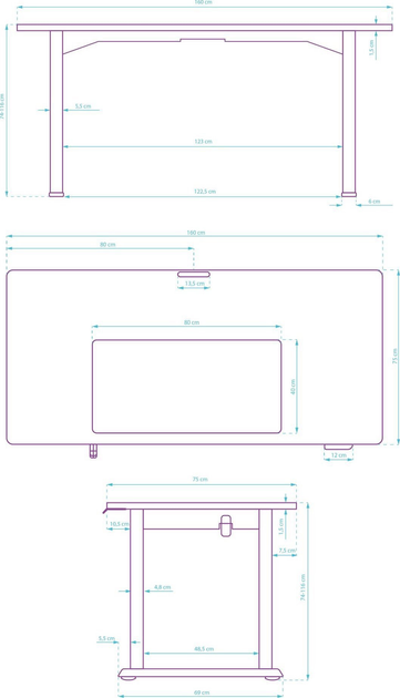 Biurko gamingowe ULTRADESK Uplift V2 Black/White (UDESK-UP-WTBB) - obraz 12