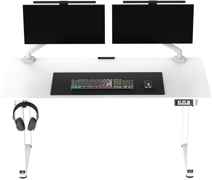 Biurko gamingowe ULTRADESK Uplift V2 White (UDESK-UP-WTWT) - obraz 2