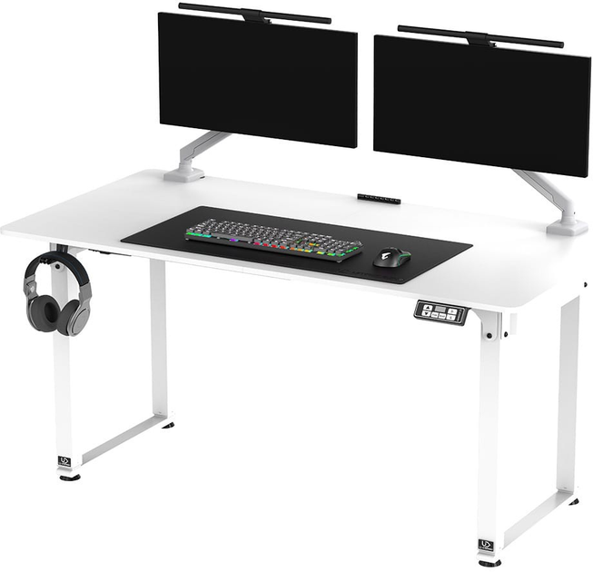 Biurko gamingowe ULTRADESK Uplift V2 White (UDESK-UP-WTWT) - obraz 1