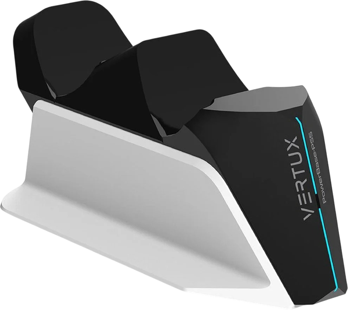 Подвійна зарядна станція Vertux Dual Dock для контролера PS5 Біла (6959144052557) - зображення 1