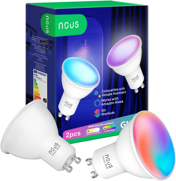 Inteligentna żarówka Nous Wi-Fi P8 RGB GU10 2 szt. (5907772033807) - obraz 3