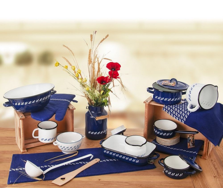 Kubek Orion Modrobila emaliowany z miarką Biały 1.2 l (8592381166748) - obraz 6