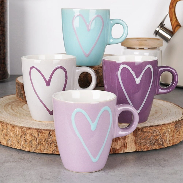 Zestaw kubków Orion ceramicznych Wielokolorowych 210 ml 4 szt (126967X4) - obraz 7