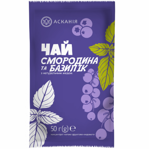 Чай-сашет Асканія Смородина та Базилік - 50 g - Фото 1 Чай-сашет Асканія Смородина та Базилік - 50 g - изображение 1