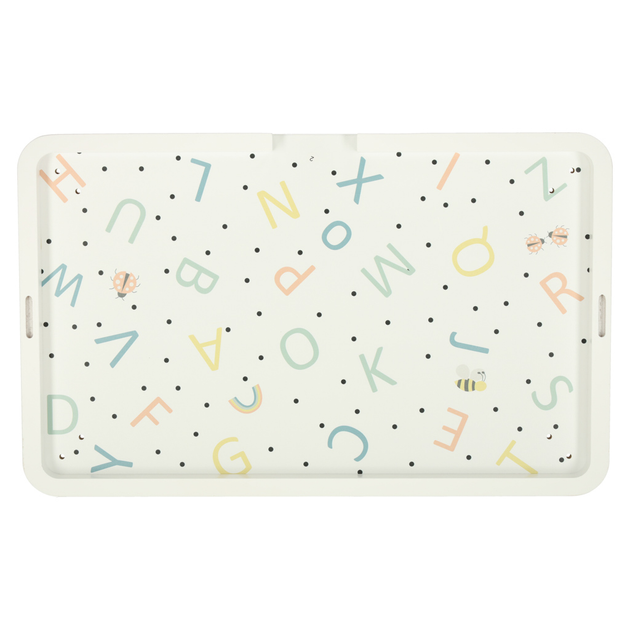 Drewniany stolik edukacyjny Ikonka LULILO LUDO sensoryczny 2w1 miętowy (5903039751019) - obraz 7