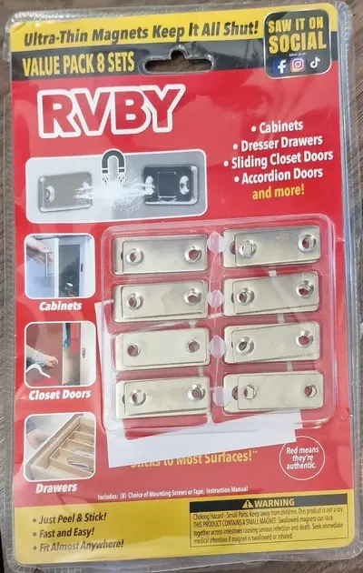 Магніт для дому універсальний VALUE PACK 9436-2 ультратонкі пластини простий монтаж - зображення 3