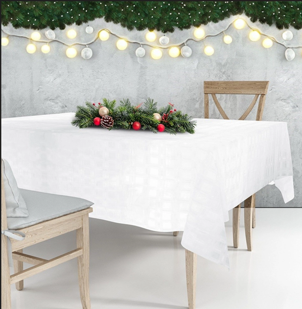 Obrus Excellent Houseware Biały 220 x 150 cm (8719987552472) - obraz 6