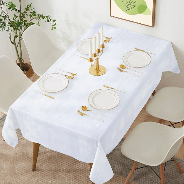 Obrus Excellent Houseware Biały 180 x 130 cm (8719987552458) - obraz 7