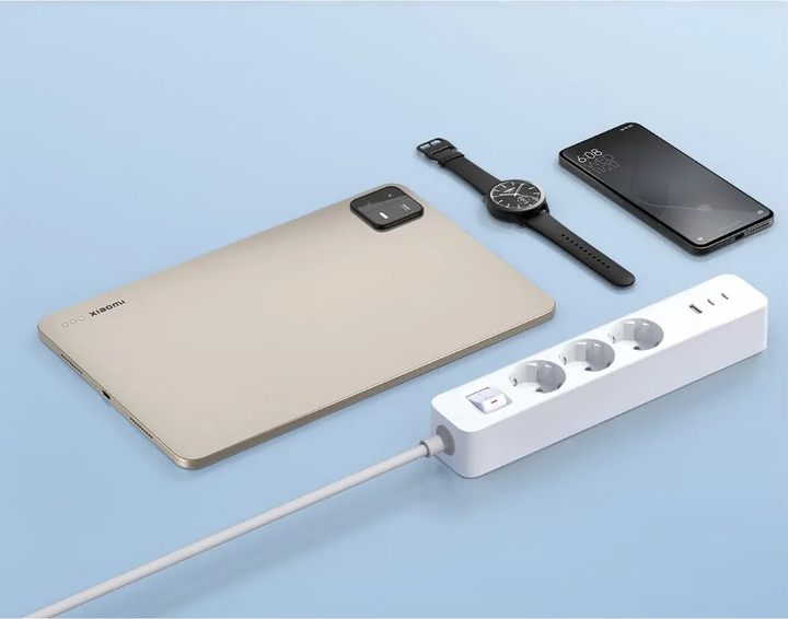 Listwa zasilająca Xiaomi Power Strip 2C1A 3 gniazda 2 x USB-A, 1 x USB-C 1.4 m White (BHR07UKEU) - obraz 9