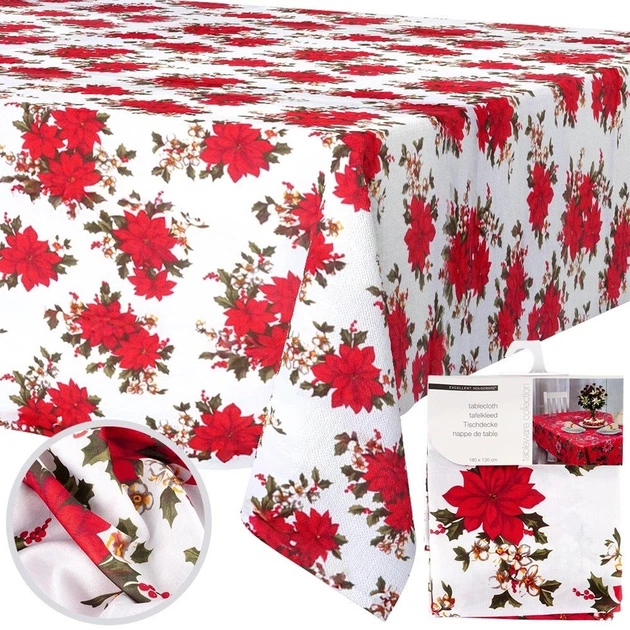 Скатертина Excellent Houseware святкова Різнокольорова 180 x 130 см (139693-W3) - зображення 6