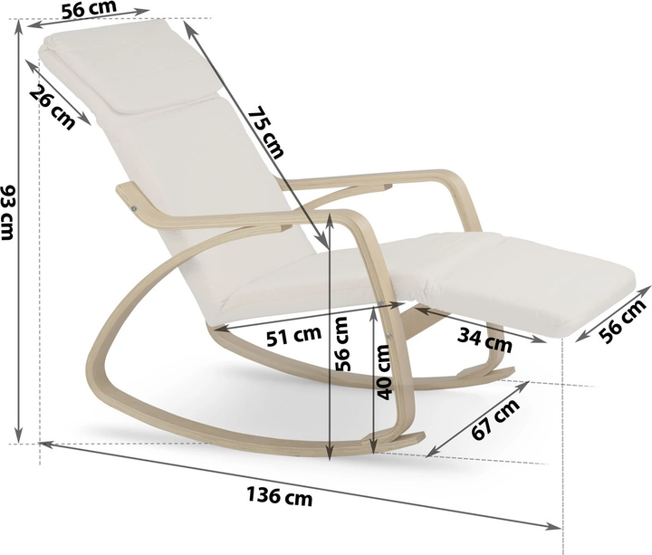 Fotel wypoczynkowy bujany Sofotel Suzi (5903890602307) - obraz 8