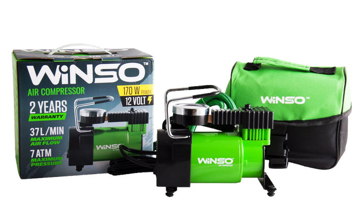 Компресор автомобільний 7 Атм. 37 л/хв автостоп Winso 124000 - изображение 2