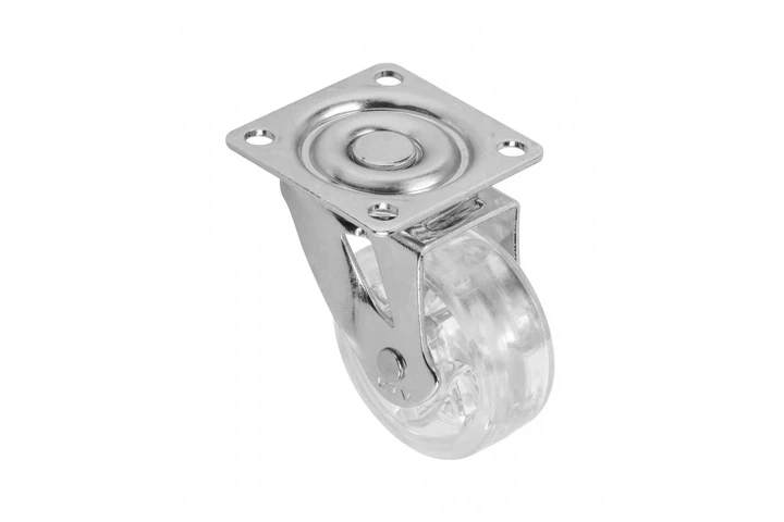 Ролик меблевий GTV KM-B050MM-00 D-50 мм на планці Прозорий (00041096) - изображение 2