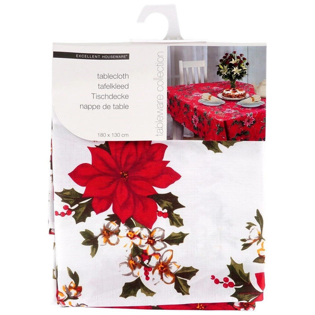 Obrus Excellent Houseware świąteczny Wielokolorowy 180 x 130 cm (139693-W3) - obraz 1
