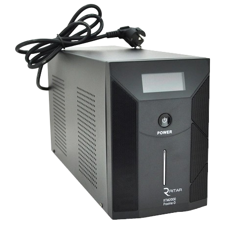 Джерело безперебійного живлення Ritar RTM2000 2000VA/1200Вт Proxima-D LCD AVR 3xSCHUKO 4x12V7.5Ah модифікована синусоїда - Фото 1 Джерело безперебійного живлення Ritar RTM2000 2000VA/1200Вт Proxima-D LCD AVR 3xSCHUKO 4x12V7.5Ah модифікована синусоїда - изображение 1