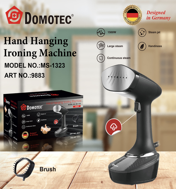 Ручной отпариватель Domotec MS-1323 - мощный и удобный парогенератор для одежды - Фото 1 Ручной отпариватель Domotec MS-1323 - мощный и удобный парогенератор для одежды - изображение 1