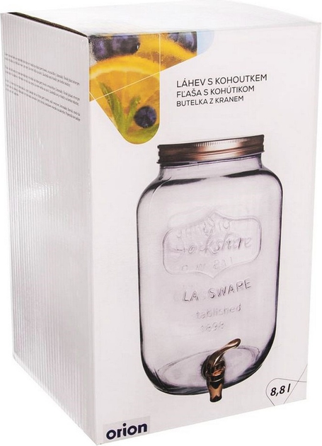 Скляна банка для напоїв Orion з краником 8.8 л (8592381150426) - зображення 4