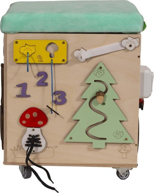 Pufa manipulacyjna Ikonka LAS z siedziskiem kółeczkami (5905325439144) - obraz 6