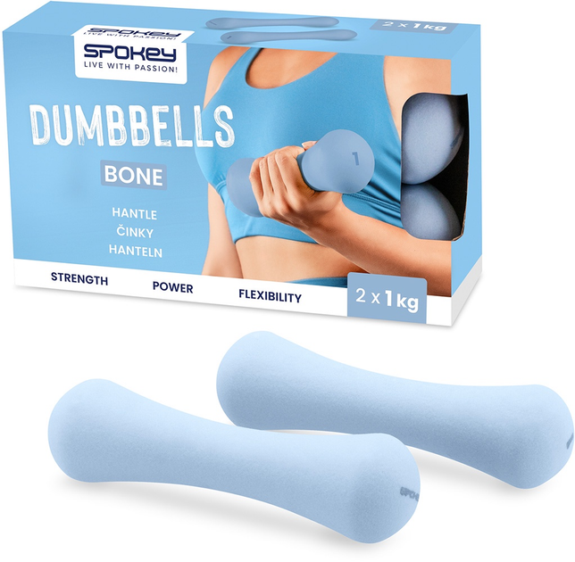 Набір гантелей Spokey BONE 2 x 1 кг 941530 (5905339415301) - зображення 4