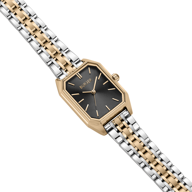 Жіночий Годинник Burker Watches Isabell Чорний Срібно-золотий - изображение 2