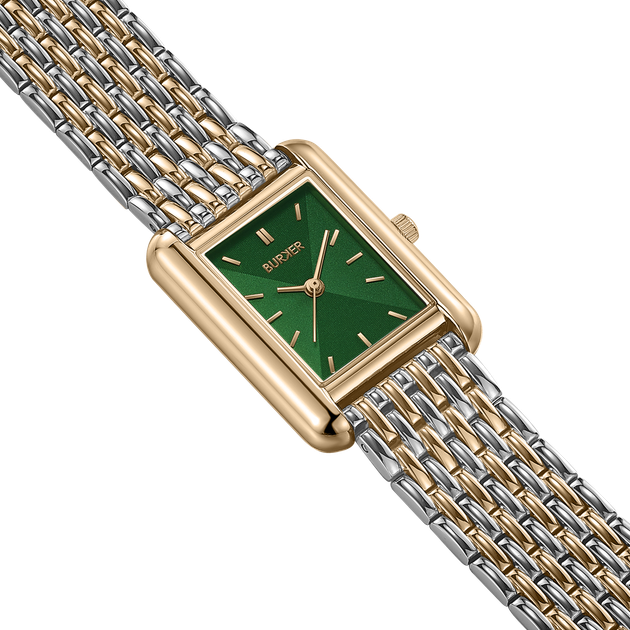 Жіночий Годинник Burker Watches Olivia Срібно-зелено-золотий - изображение 2
