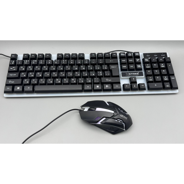 Проводная клавиатура с подсветкой и мышкой XSTRIKE X-1014 RGB USB - Фото 2 Проводная клавиатура с подсветкой и мышкой XSTRIKE X-1014 RGB USB - изображение 2